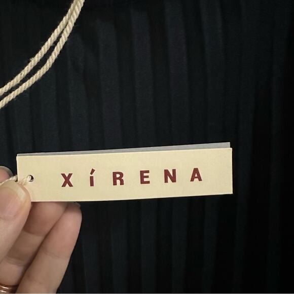 XiRENA FARAAH Twilight Navy Blue Pleated Midi Skirt Women’s size Medium NWT $194 - Picture 3 of 10